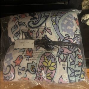 Vera Bradley Pastel Floral Throw Blanket-NWT-Large